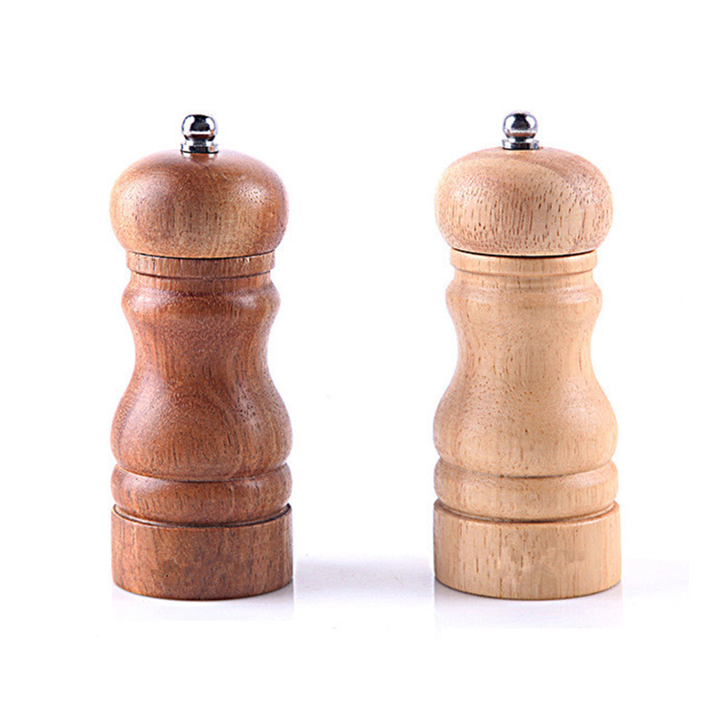 Natural Wood Wooden Pepper Mill Grinder Muller Manual A