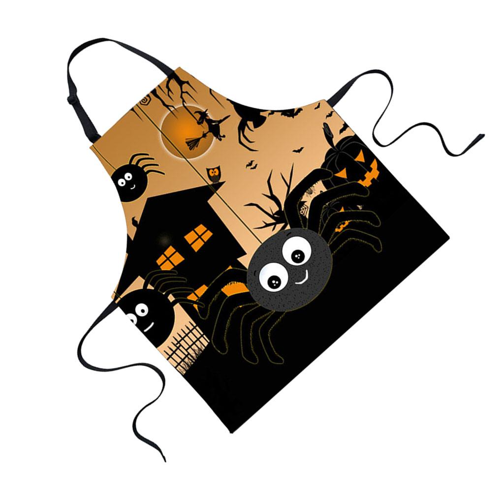 Halloween Apron, Unisex Kitchen Bib Apron Adjustable Neck Cooking Gift G