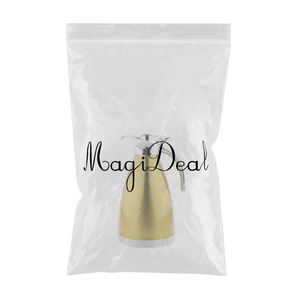 1.5L Stainless Steel Double Wall Insulated Coffee Carafe Tea Kettle Golden