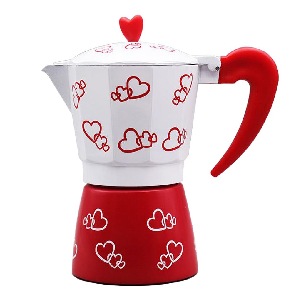 Coffee Pot Double Aluminium Kettle Moka Latte Jug with Infuser 6 Cup