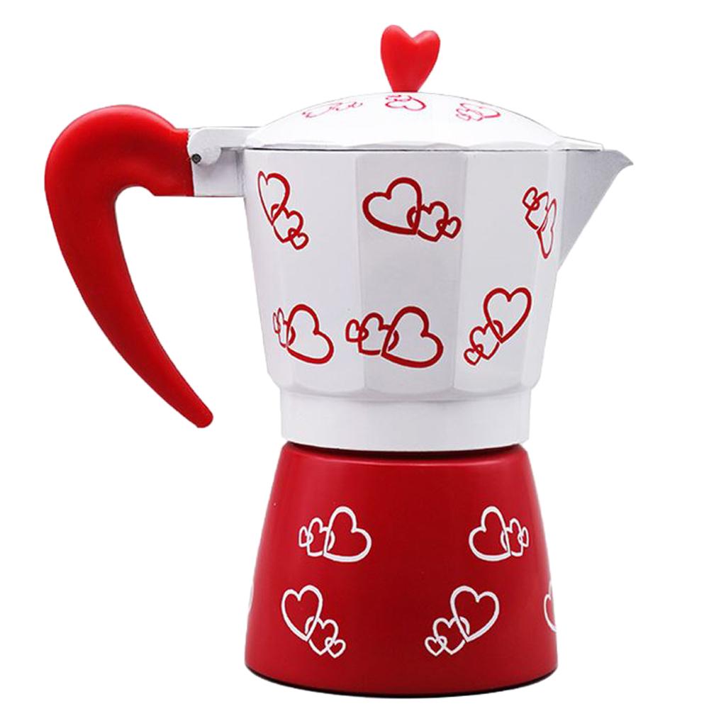 Coffee Pot Double Aluminium Kettle Moka Latte Jug with Infuser 6 Cup