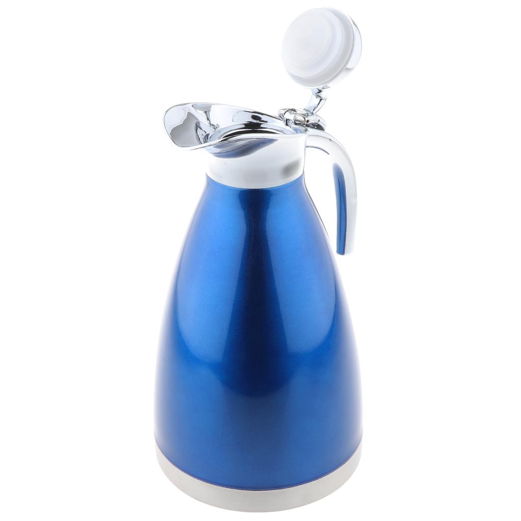 Stainless Steel Thermal Coffee Carafe Double Walled Vacuum Bottle Blue