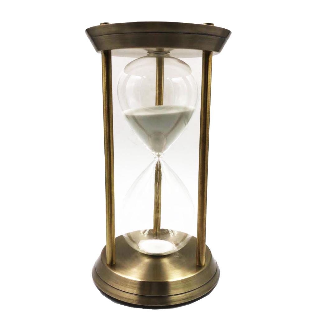 Metal Sandglass Rotating Hourglass Sand Clock Timers Desktop 60 Minutes