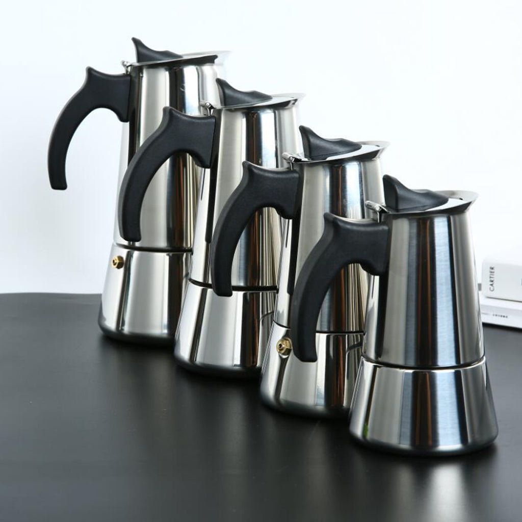 Stainless Steel Stovetop Moka Espresso Coffee Maker Pot Percolator 9 Cup
