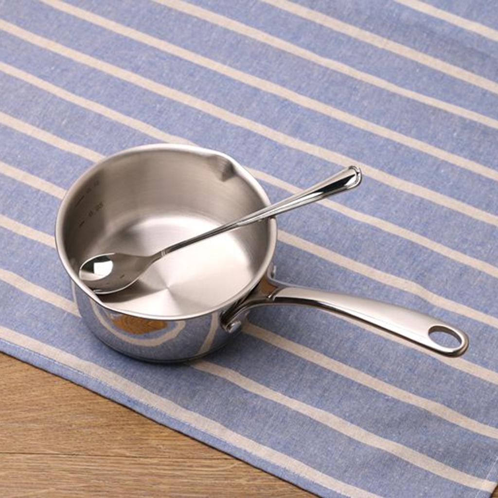 Stainless Steel Mini Sauce Pan Nonstick Small Milk Pan Kitchen Tools 500ml