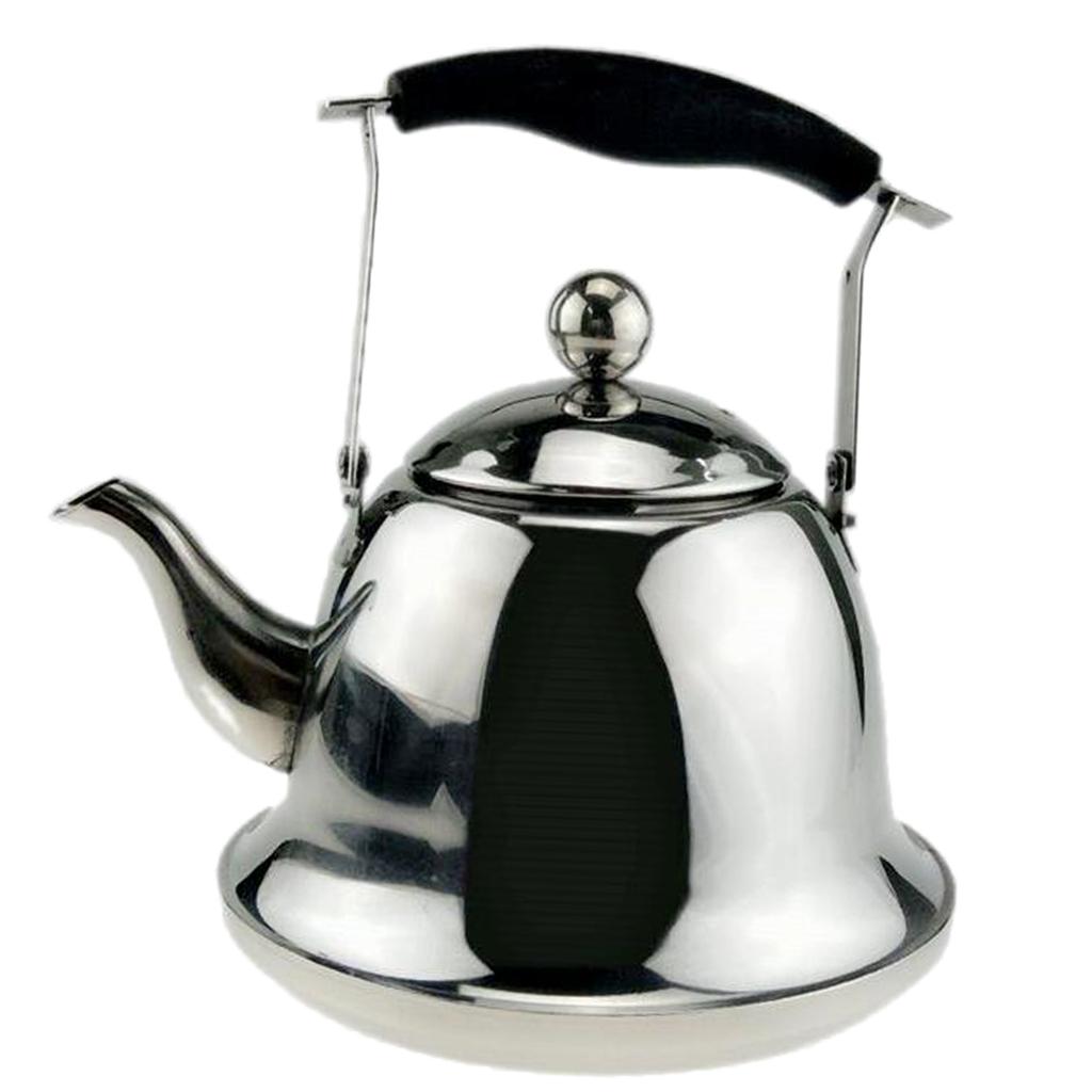 Outdoor Camping Stainless Steel Kettle Kitchen Fast Boil Tea Pot Silver 3L