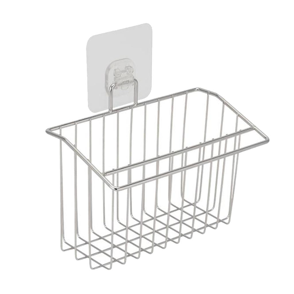 kitchen Cabinet Wall Mount Basket Large 19X11X15cm No trace Glue paste