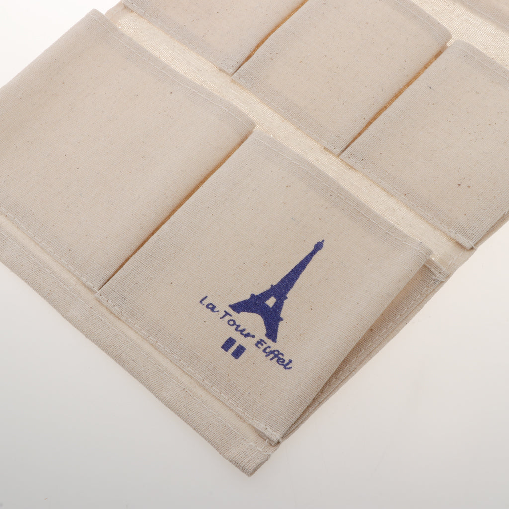 Over The Door Organizer Wall Hanging Storage Bag 5 Pocket Blue Tower