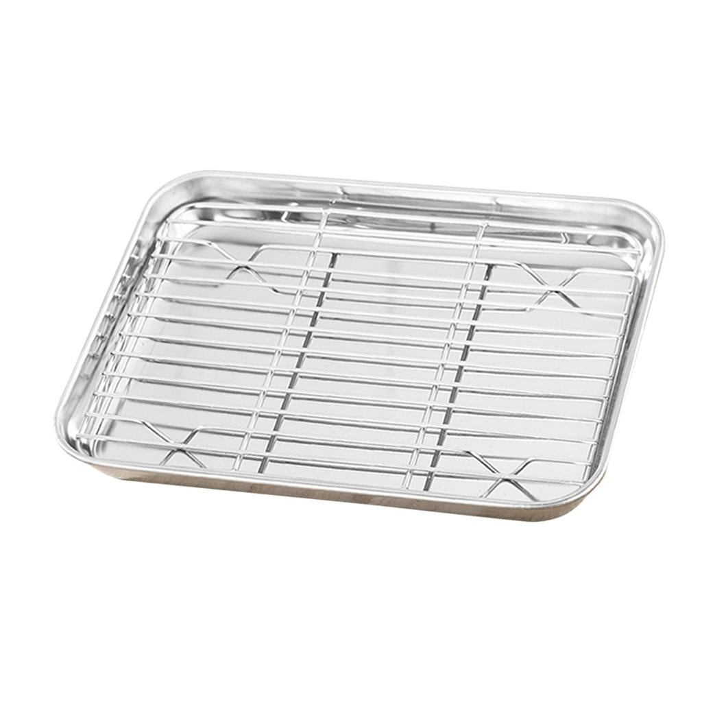 Stainless Steel Baking Tray & Removable Cooling Rack 9.0 x 6.7 x 0.95 inch