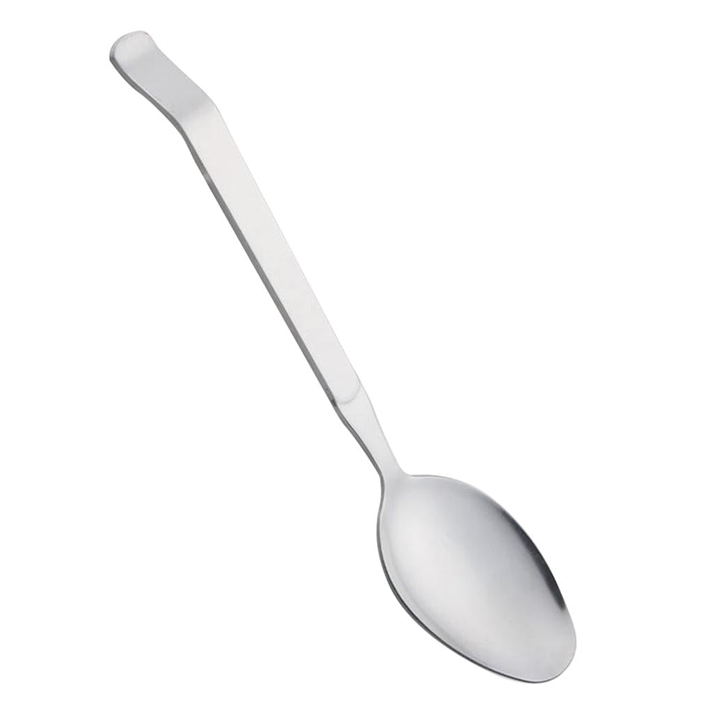 2xStainless Steel Spoon Colander Long Handle Ladle Dinner Serving  A
