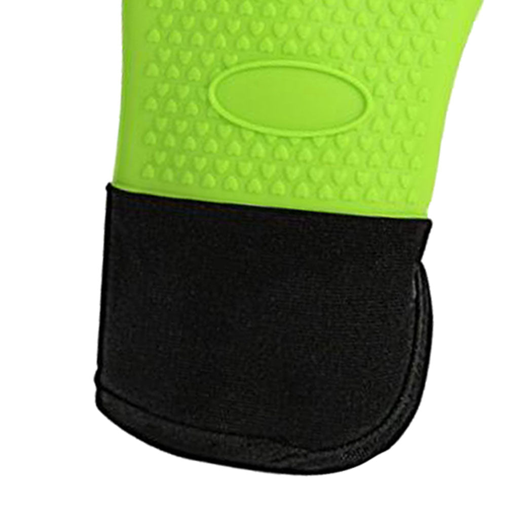 Silicone Gloves Cook-heat Resistant Oven Mitt Bakery Kitchen Grilling Green