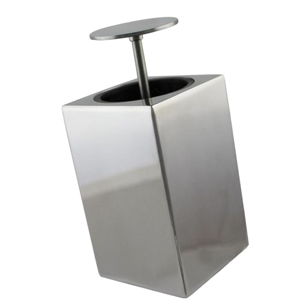 Portable Stainless Steel Automatic Push Type Toothpick Dispenser Holders