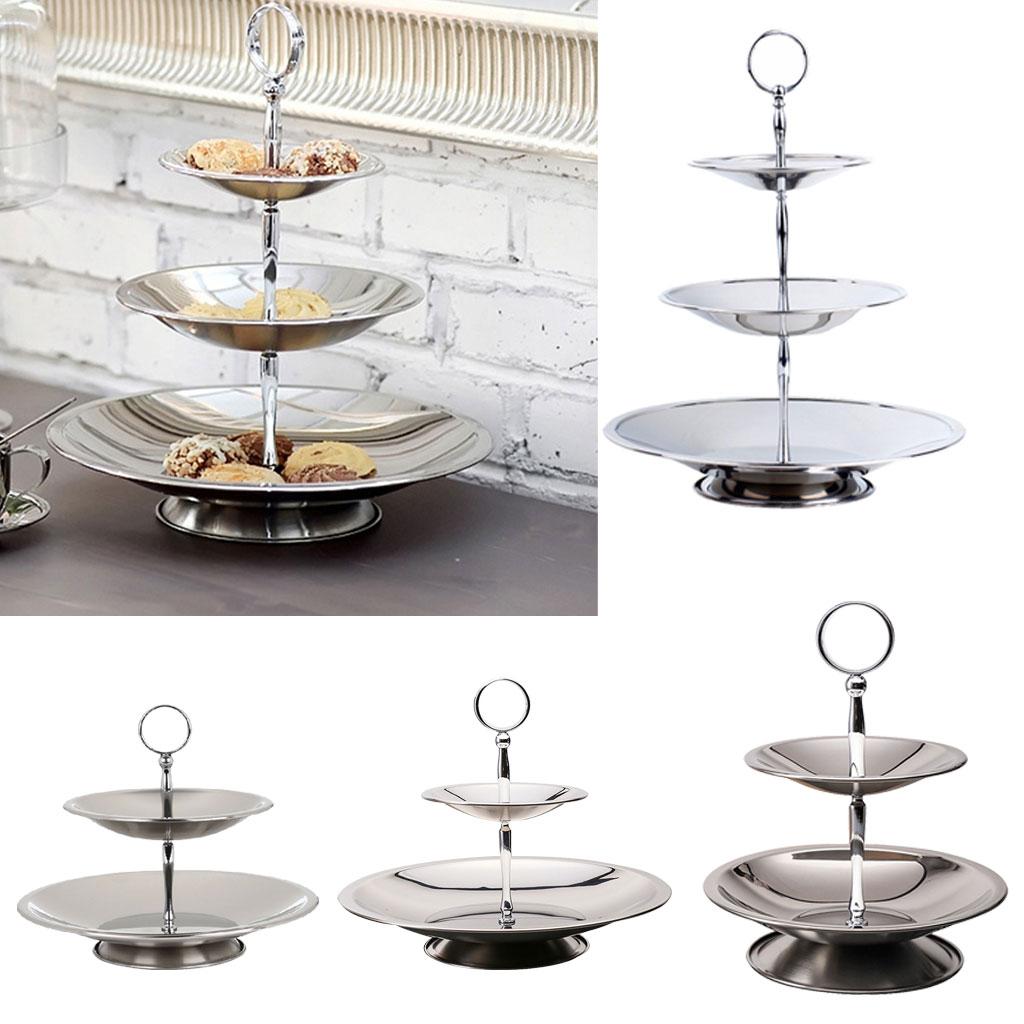 Stainless Steel Cupcake Stand Party & Wedding Dessert Pastry Cake Tower 3 Tier