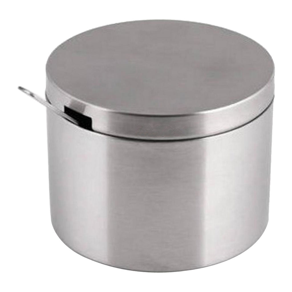 Stainless Steel Sugar Bowl with Lid and Sugar Spoon for Home Kitchen