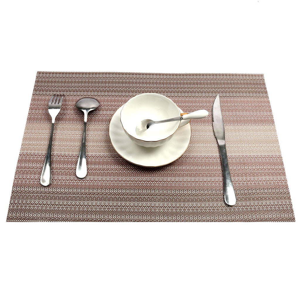 4Pcs Placemats Kitchen Table Placemat Washable Table Mats Coffee