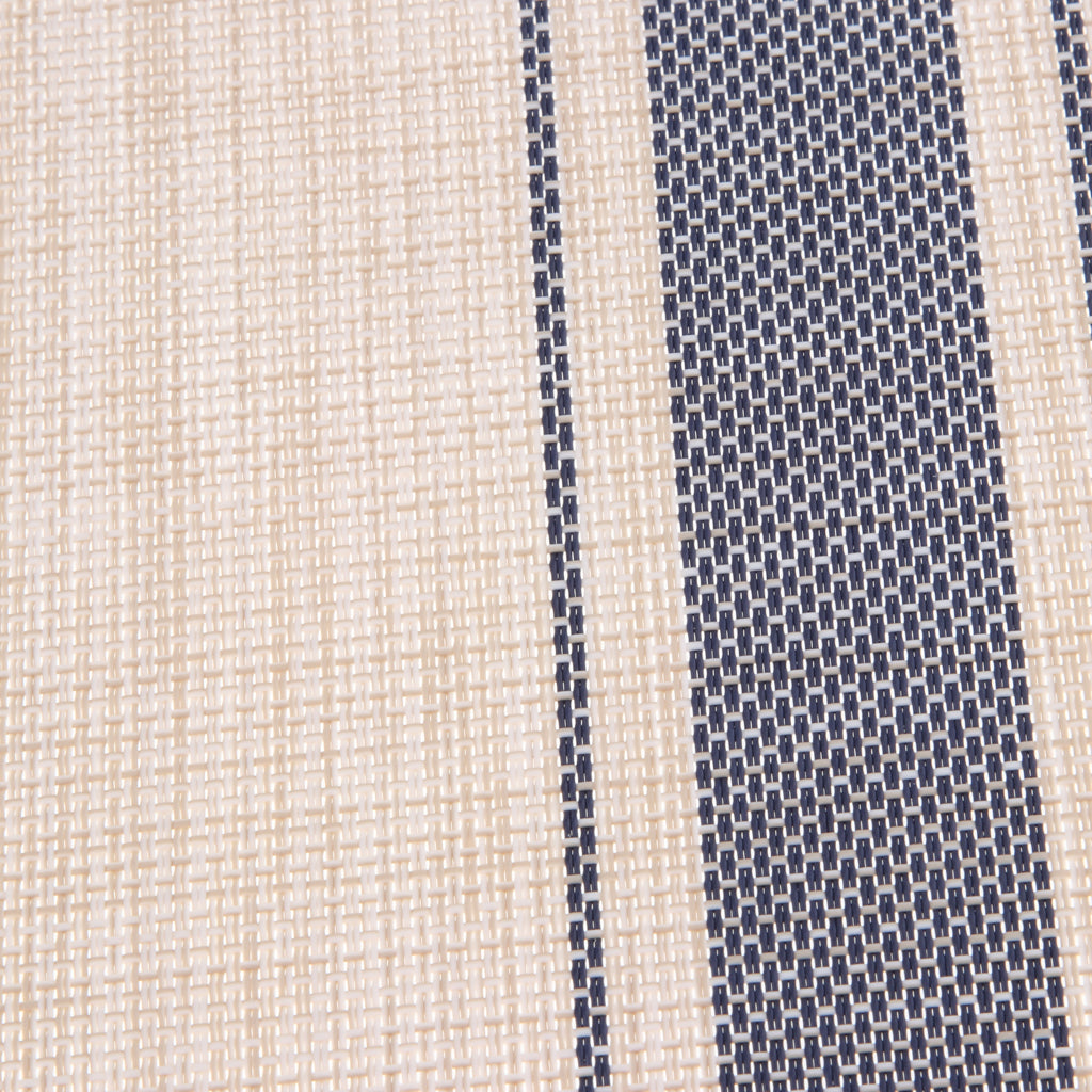 4-piece PVC Stripe Braided Insulated Mat Kitchen Dining Table Placemat Blue