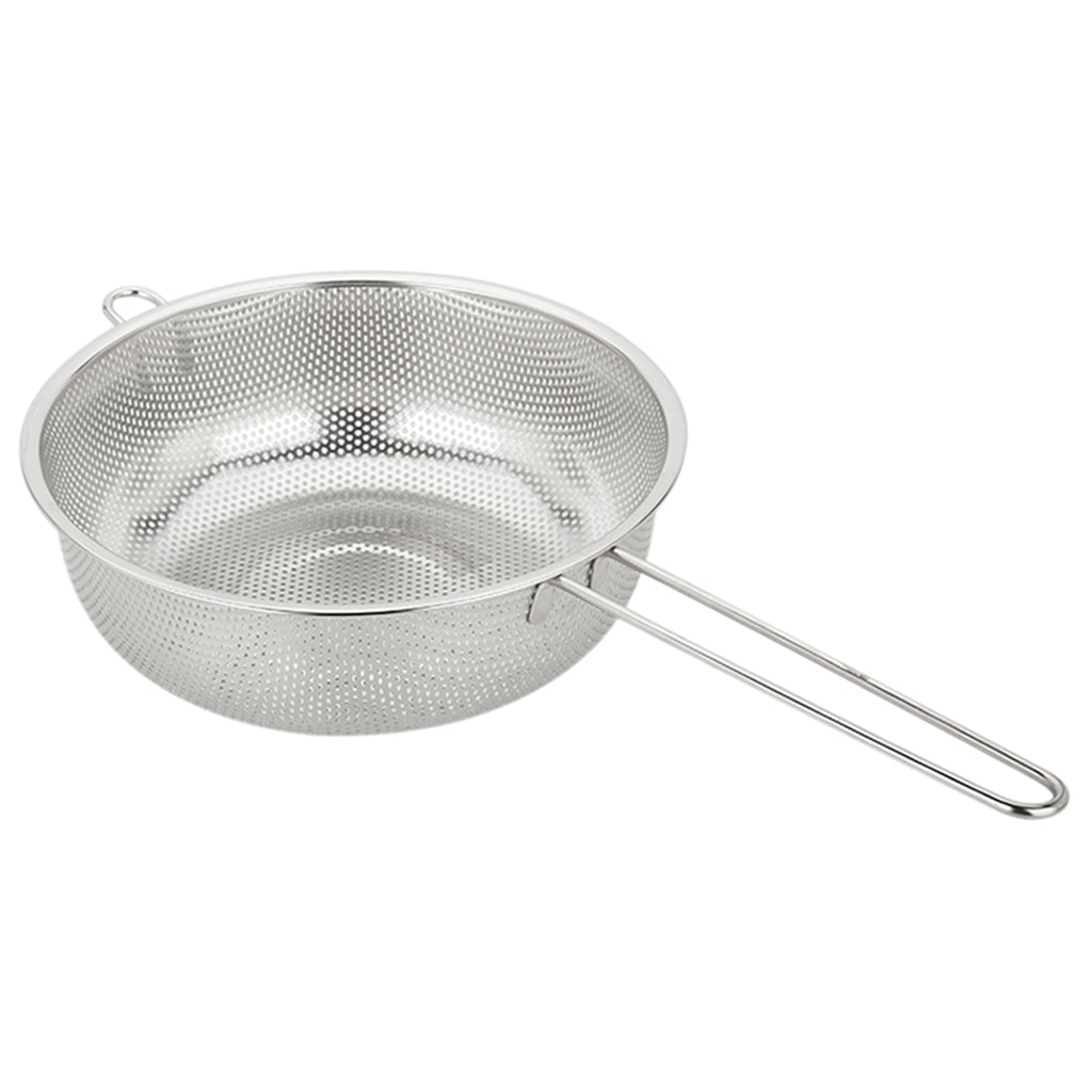 Micro Perforated Long Handle Stainless Steel Colander / Strainer 22.5cm