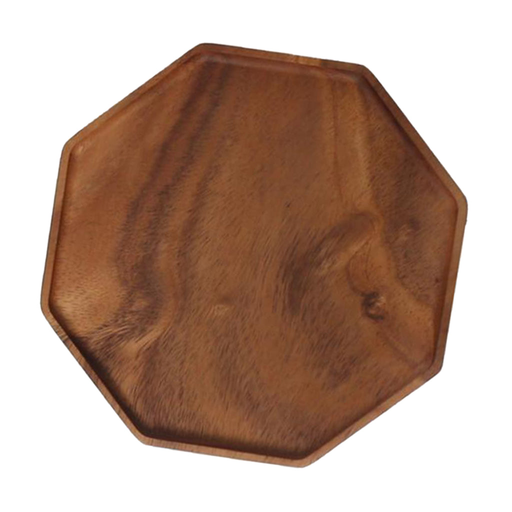 Wood Food Serving Tray For Breakfast in Bed Party Octagonal plate (large )