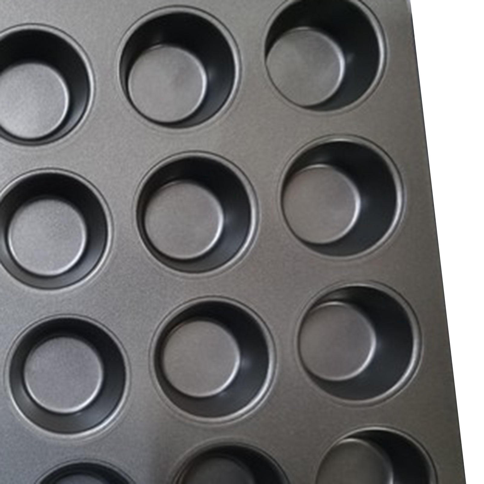 Non-Stick Muffin Pan Cupcake Cookie Molds Bakeware 12 Holes Small Grey