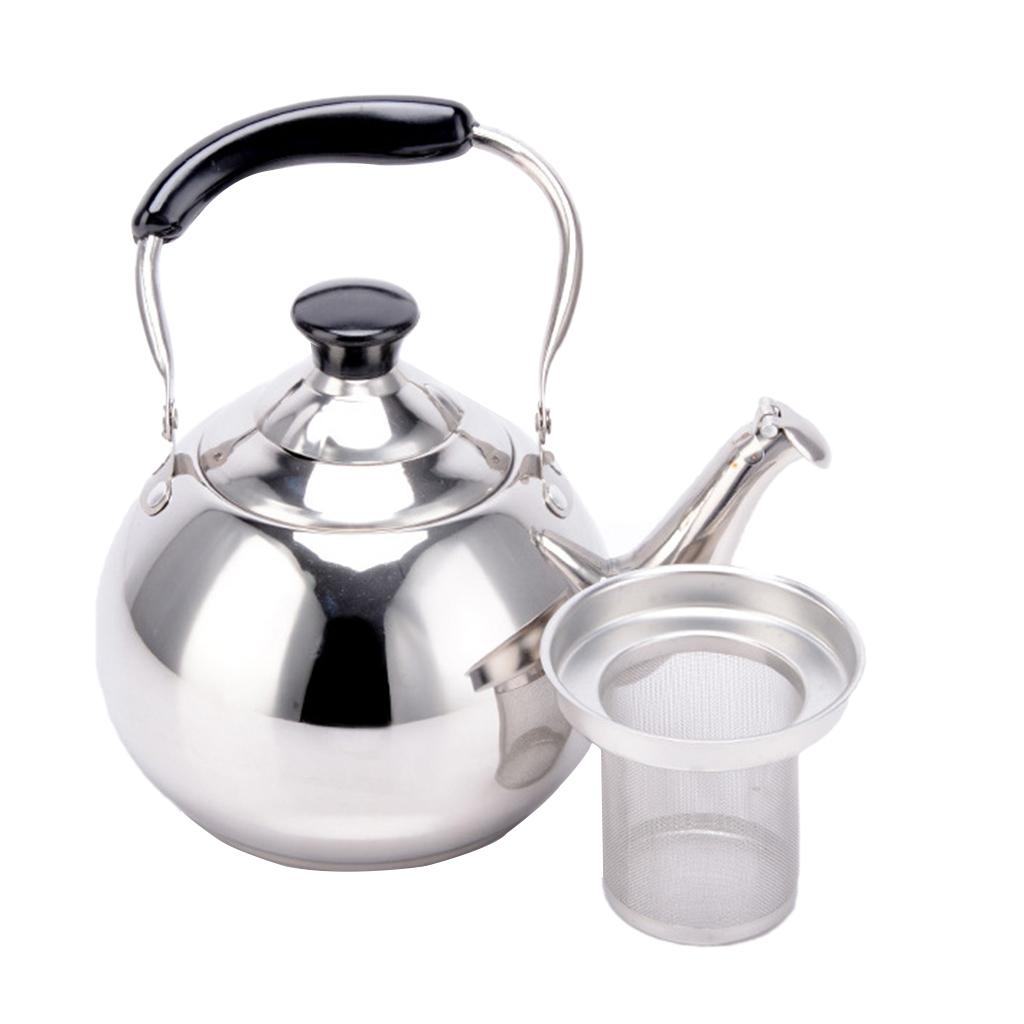Tea Pot Stainless Steel Teapot with Lid Tea Kettle Teapot Tea Filter 1.5L