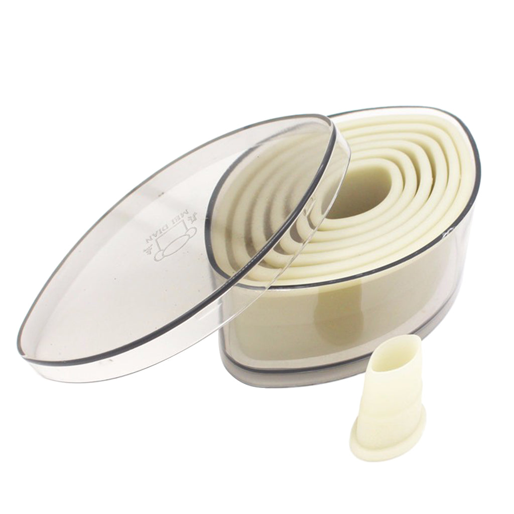 Football Shaped Nylon Biscuit Cutter Set 7 Piece Cookie Cutters Plain Edge