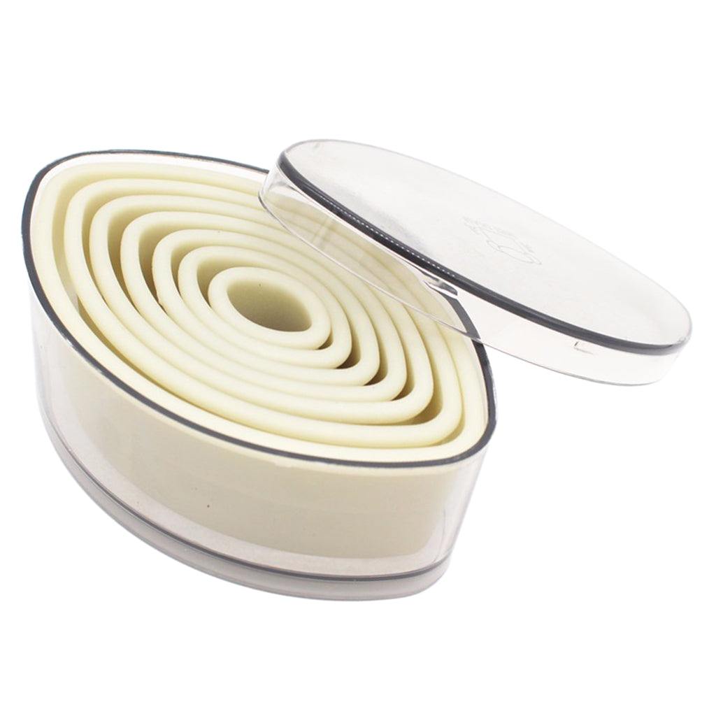 Football Shaped Nylon Biscuit Cutter Set 7 Piece Cookie Cutters Plain Edge