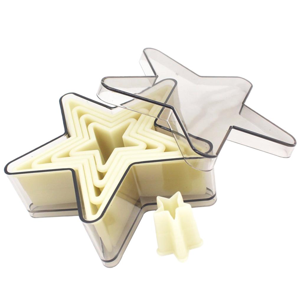 Stars Cookie Cutter DIY Cake Sugar Craft Mold Nylon Five pointed star 5pcs