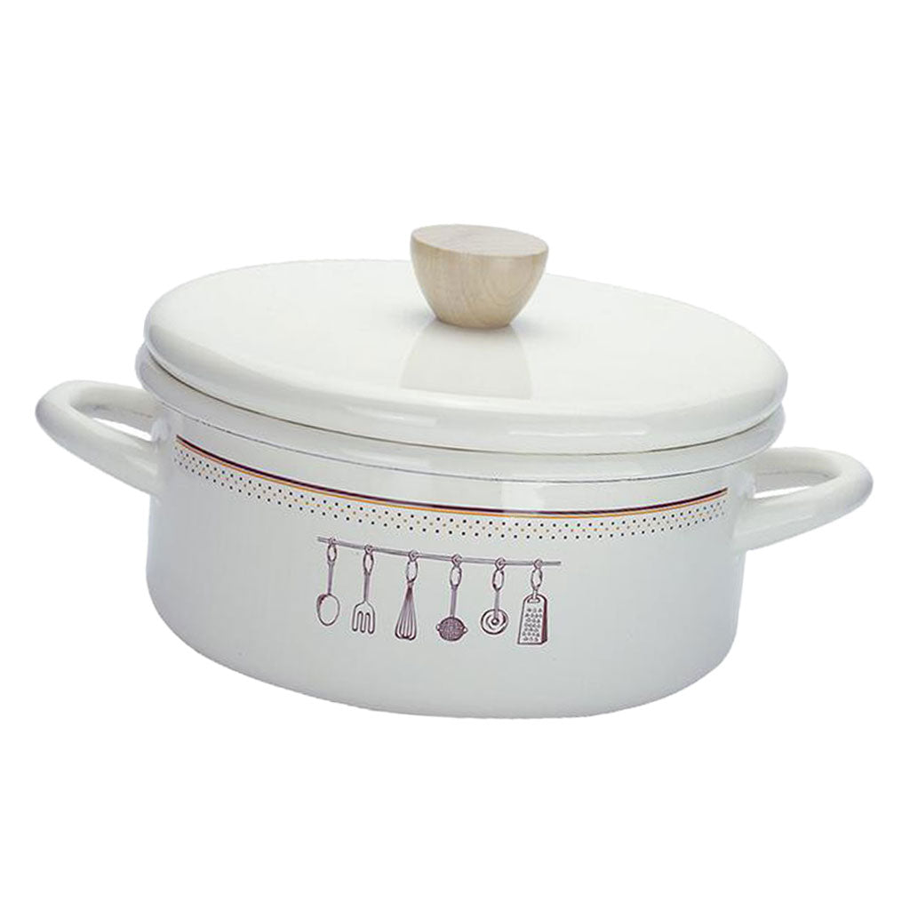 Enamel Stockpot Nonstick Stock Pot with Lid Kitchen Cookware Cooking Pots