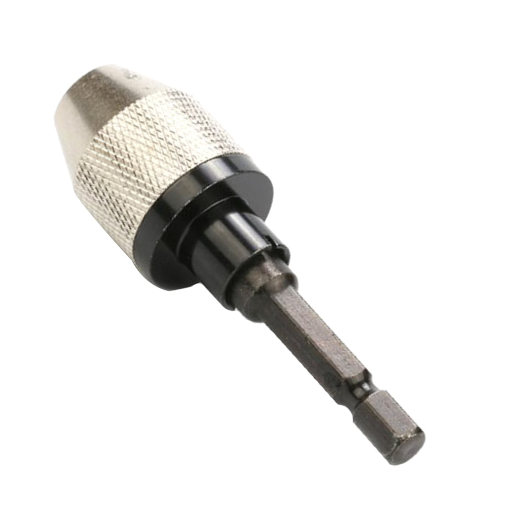 0.3-6.5mm 3-Jaw 1/4 Hex Handle Drill Chuck Quick Change Bit White"