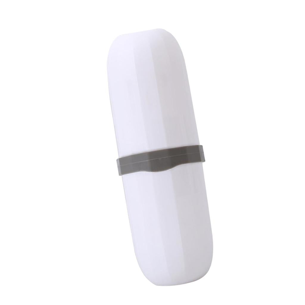 Travel Toothbrush Cup Capsule Wash Gargle Cup Toothpaste white