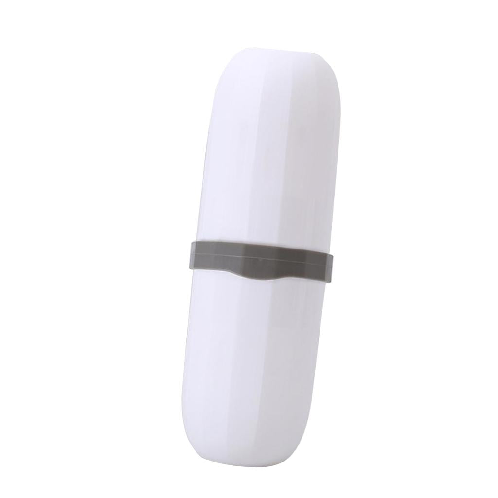 Travel Toothbrush Cup Capsule Wash Gargle Cup Toothpaste white