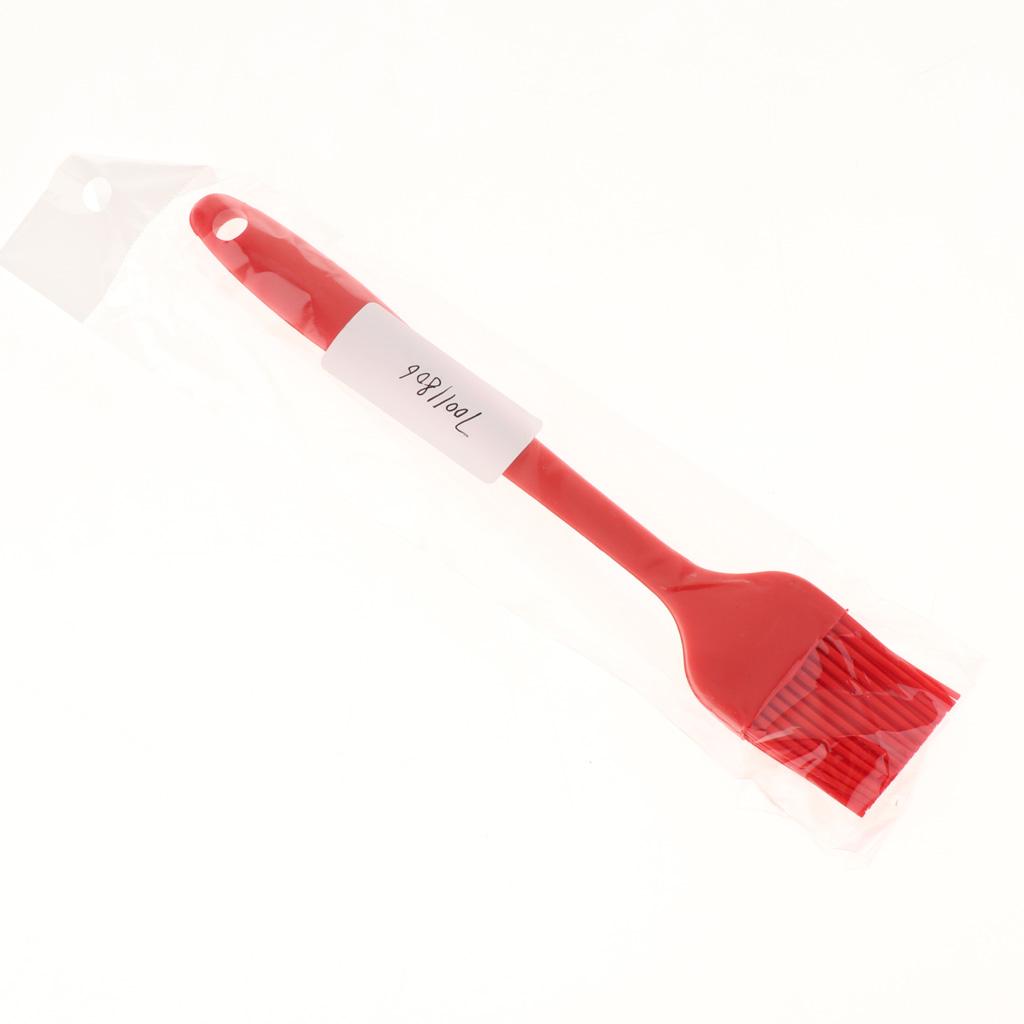 2xSilicone Basting BBQ Pastry Oil Brush Barbecue Grilling Desserts Baking red