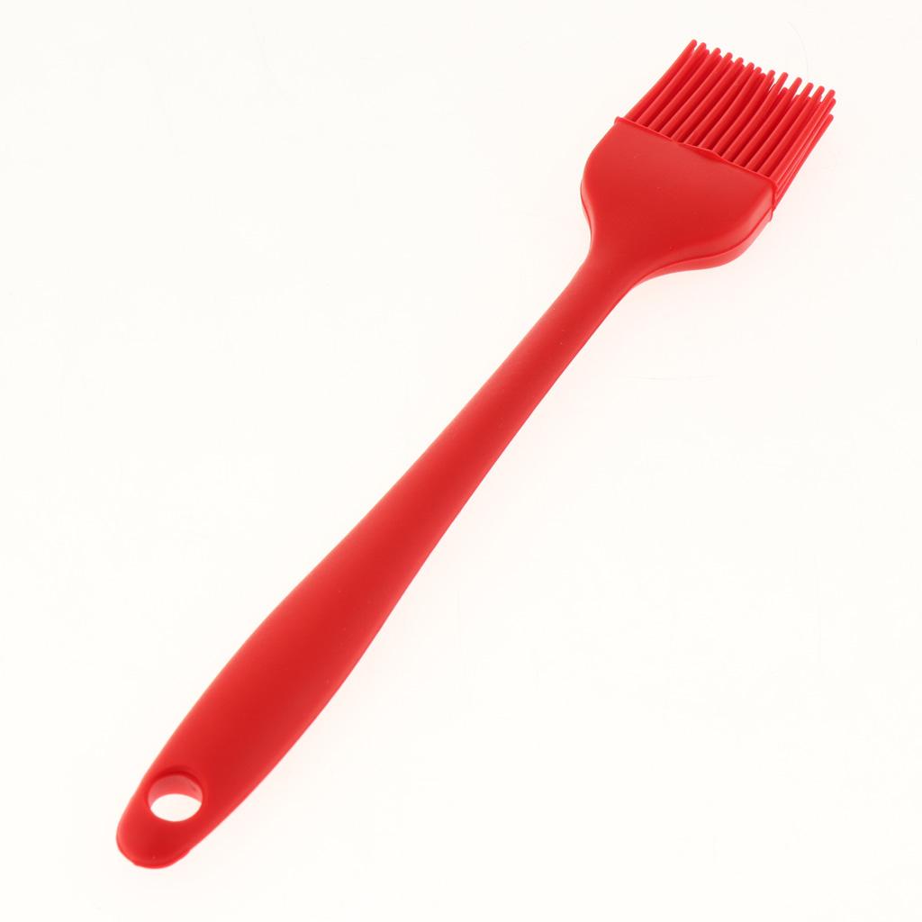 2xSilicone Basting BBQ Pastry Oil Brush Barbecue Grilling Desserts Baking red
