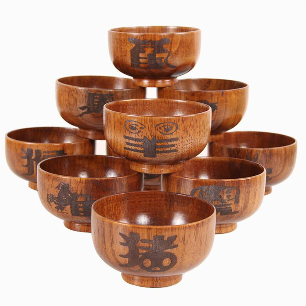 Wooden Salad Bowl/Rice Miso Soup Bowl/Rice Bowl/Decorative Bowl snake