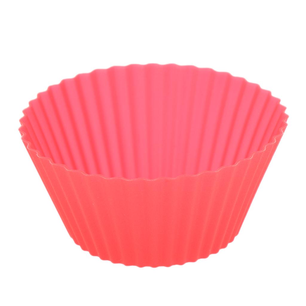 Silicone Muffin Cup Round 7cm Cake Cup Small Cake Mould Red