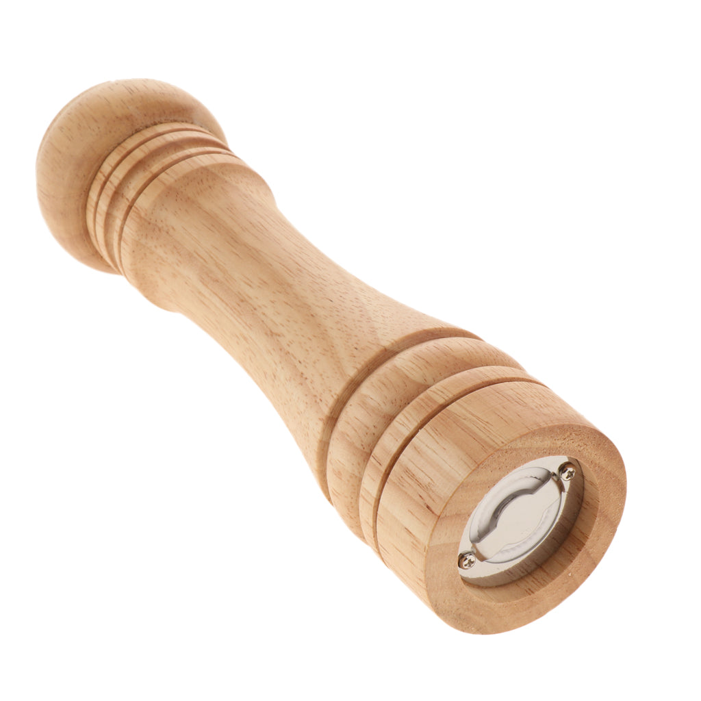 Manual Wood Pepper Salt Mill Grinder Herbs Spice Shaker Kitchen Tool 8 inch