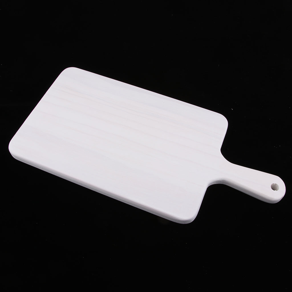 Wood Cake Tools Bread Tray Chopping Block Handle Pizza Board Cake white