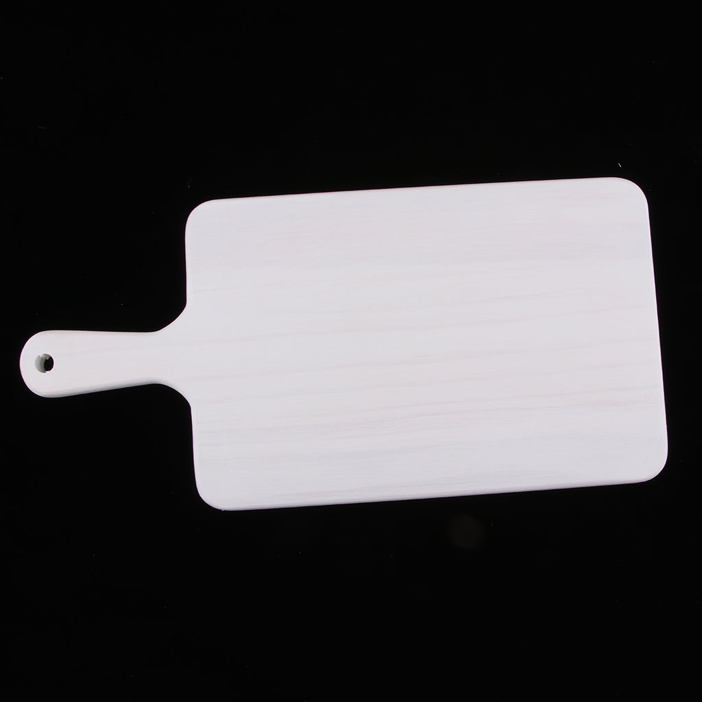 Wood Cake Tools Bread Tray Chopping Block Handle Pizza Board Cake white