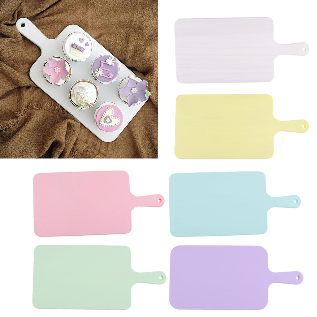 Wood Cake Tools Bread Tray Chopping Block Handle Pizza Board Cake white