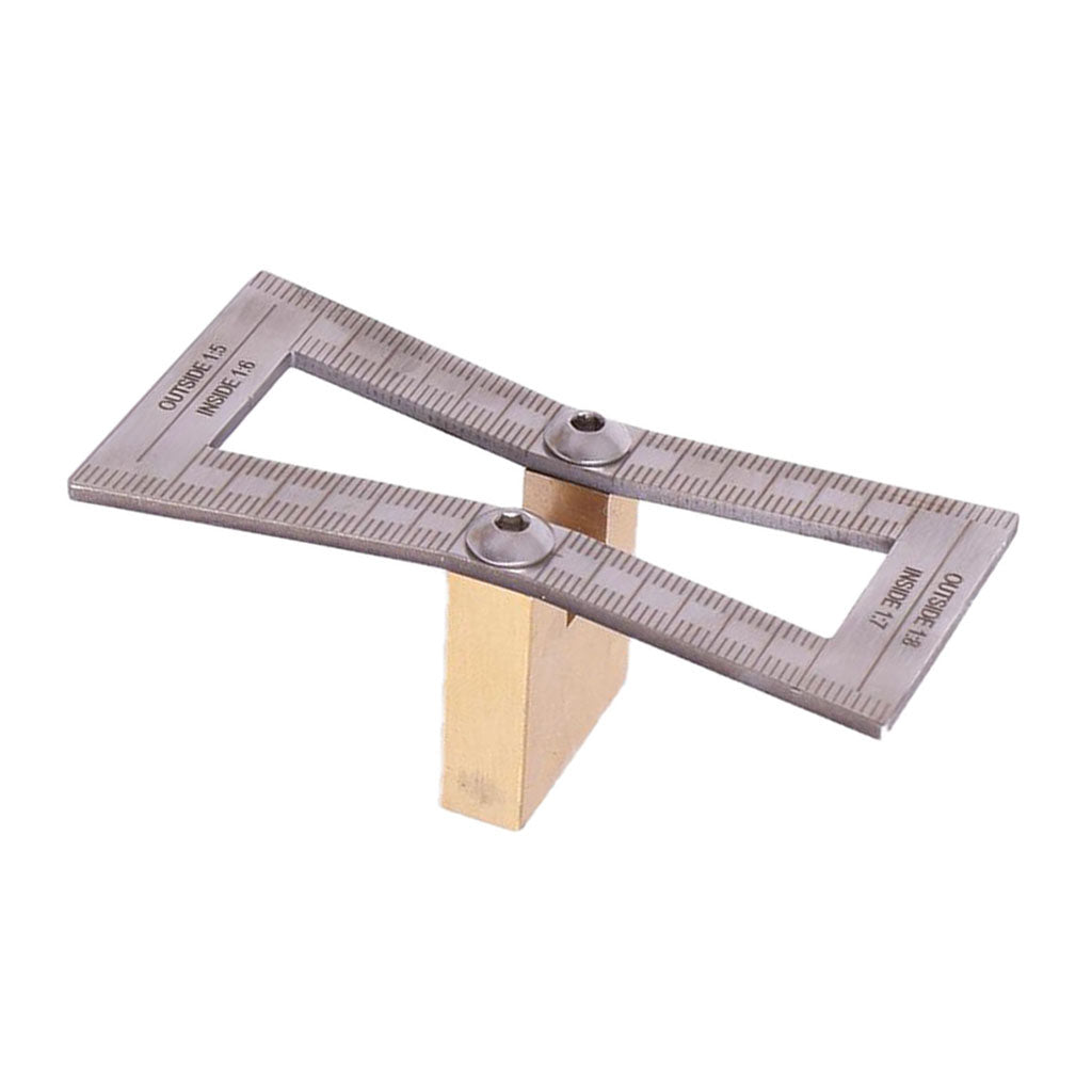 Dovetail Scribe Line Planner Woodworking Crossed Template Drawing with Scale