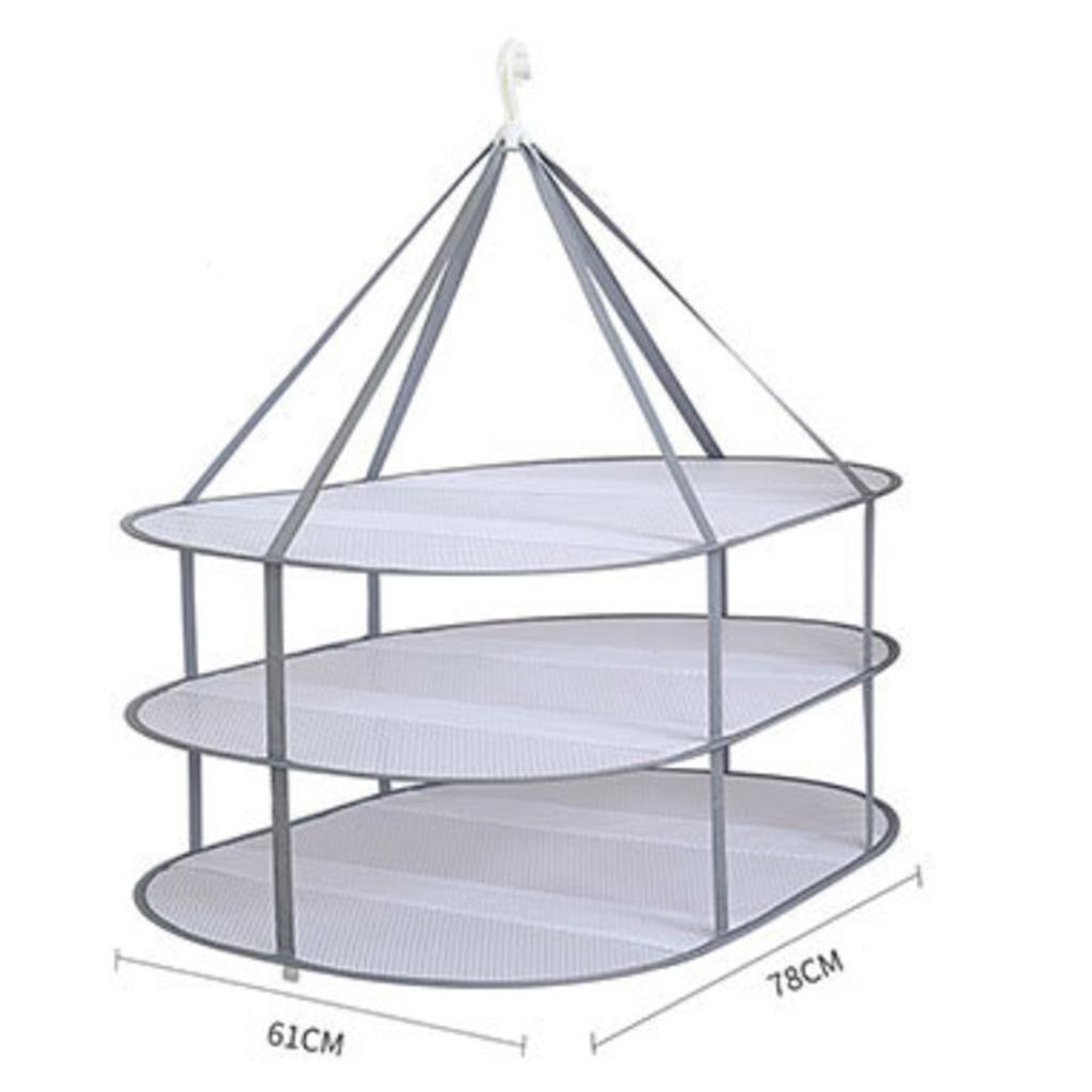 Underwear Folding Net Mesh Hanger Sweater Laundry Basket Dryer 3 Layer