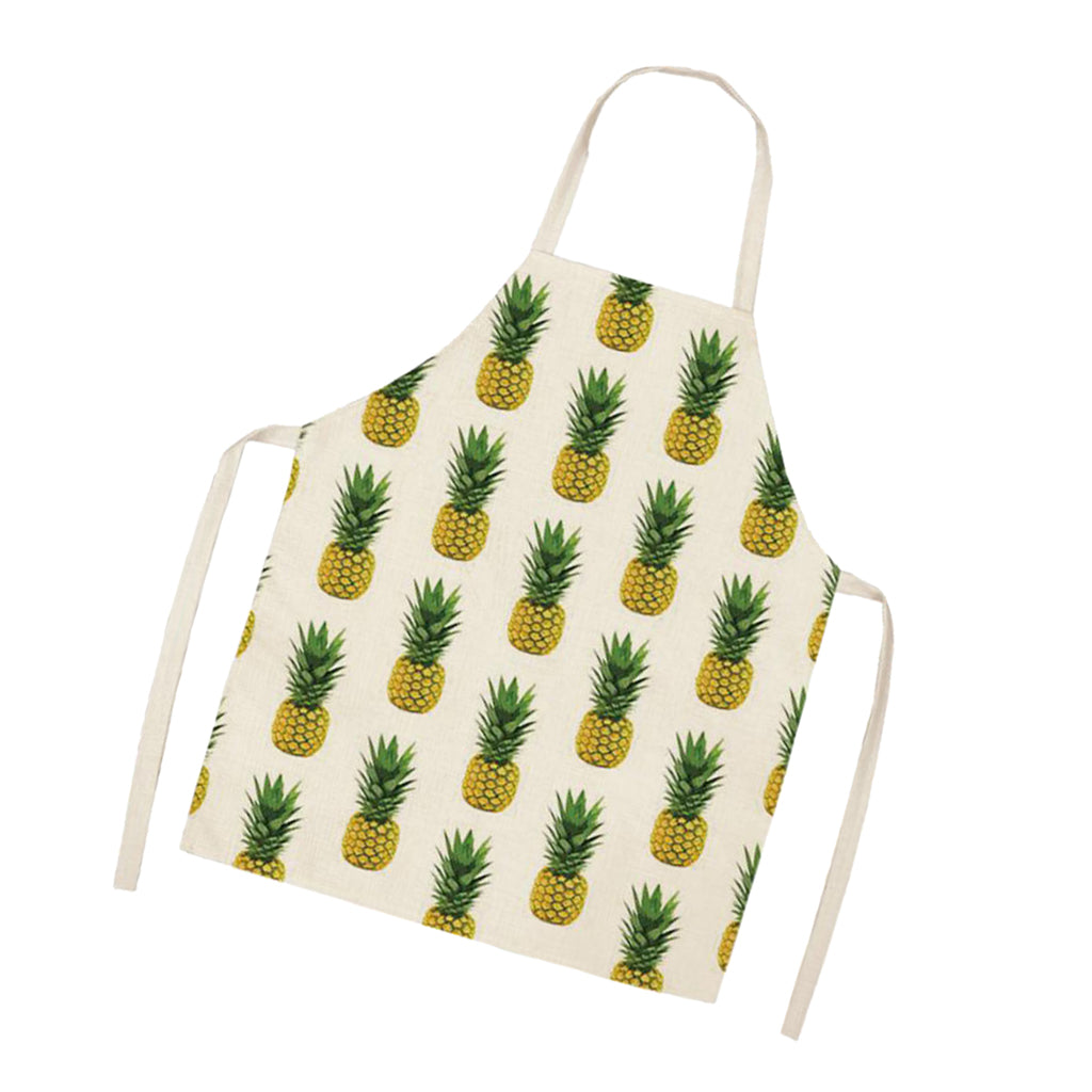 Kitchen Sleeveless Pineapple Apron Cooking Dress Multiple 68x49cm