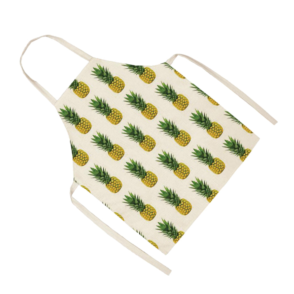 Kitchen Sleeveless Pineapple Apron Cooking Dress Multiple 68x49cm