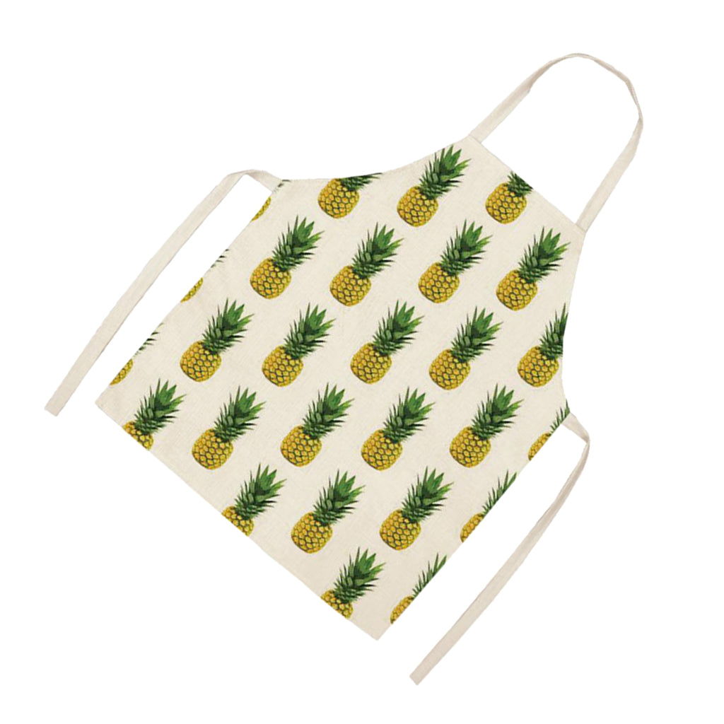 Kitchen Sleeveless Pineapple Apron Cooking Dress Multiple 68x49cm
