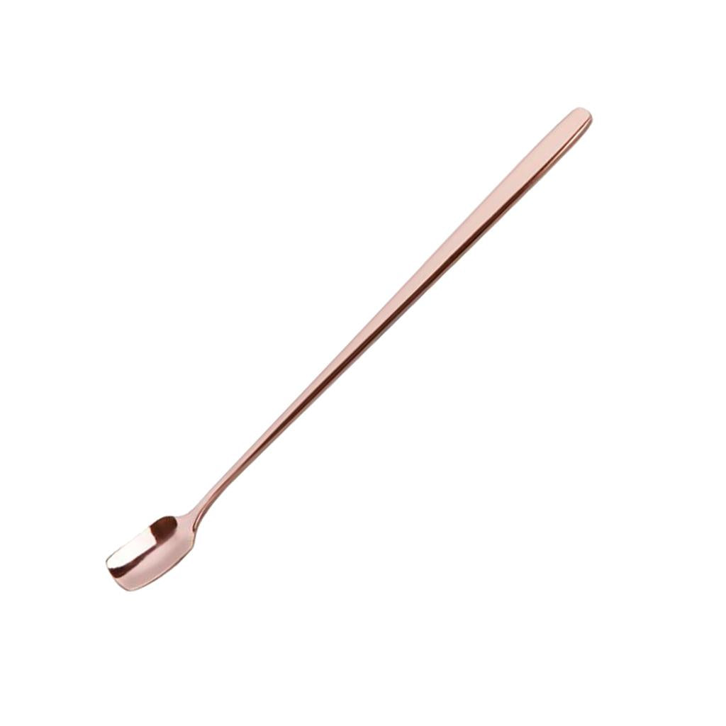 Long Handle Spoon Stainless Steel Spoon Tea Coffee Milkshake Spoon Rose Gold