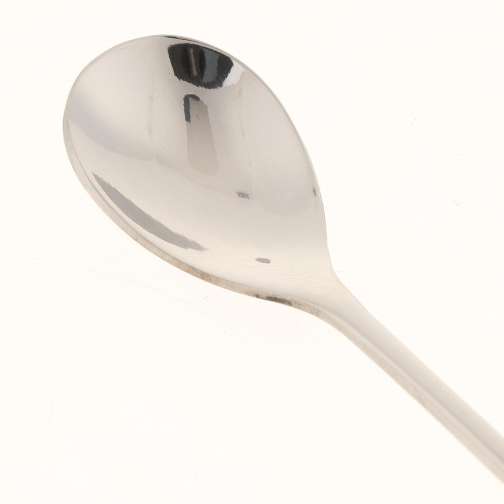 Leaf Pattern Stainless Steel Tea Coffee Spoon Tableware Colorful Sliver