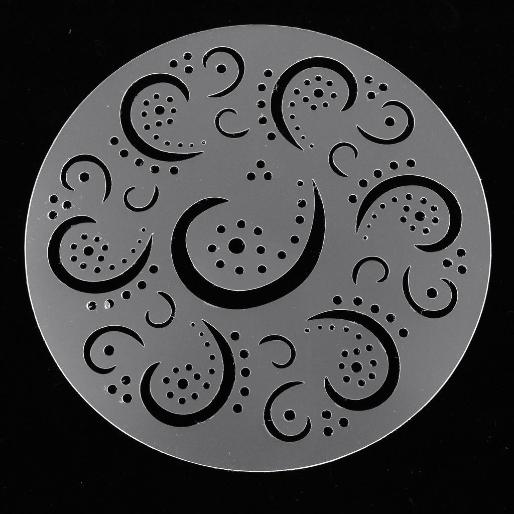3x4 Pieces Spray Print Stencils Coffee Cake Strew Flowers Baking Mold