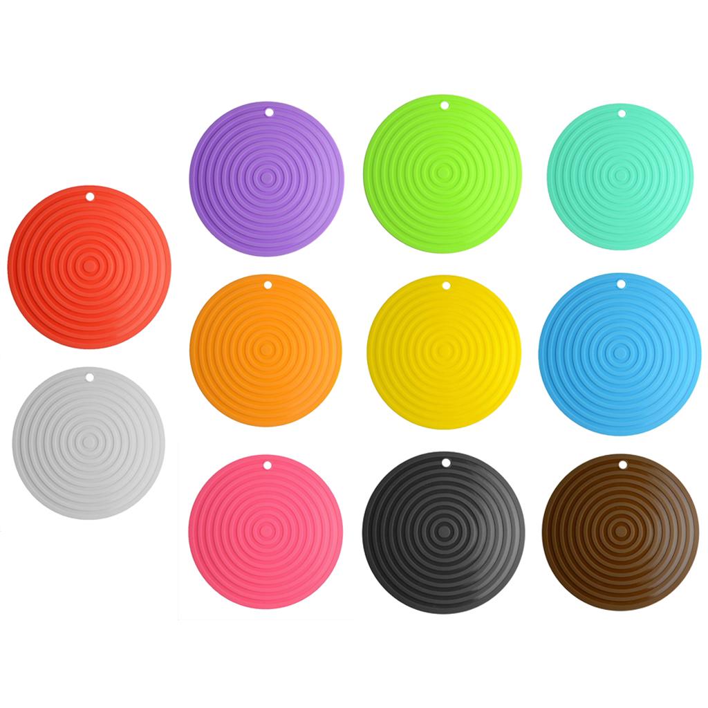 Silicone Pot Holders Trivets Mat Heat Resistant Trivet Pots Pans Rose red