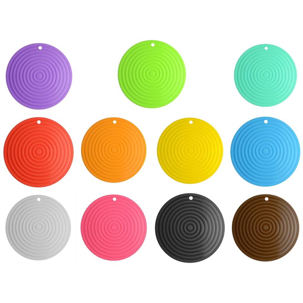 Silicone Pot Holders Trivets Mat Heat Resistant Trivet Pots Pans Rose red