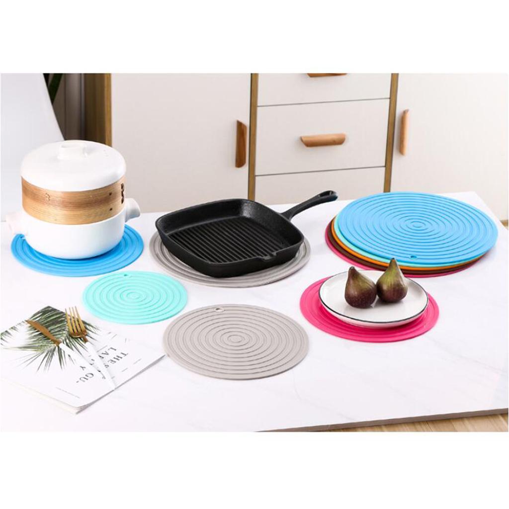 Silicone Pot Holders Trivets Mat Heat Resistant Trivet Pots Pans green
